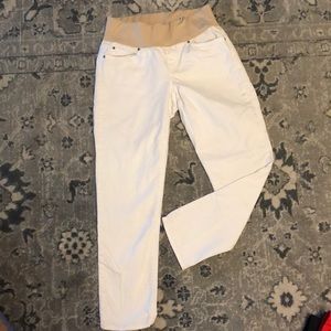 GAP maternity white ankle jean